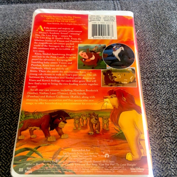 Disney’s the Lion King 2 Simba’s Pride, VHS - Picture 2 of 5